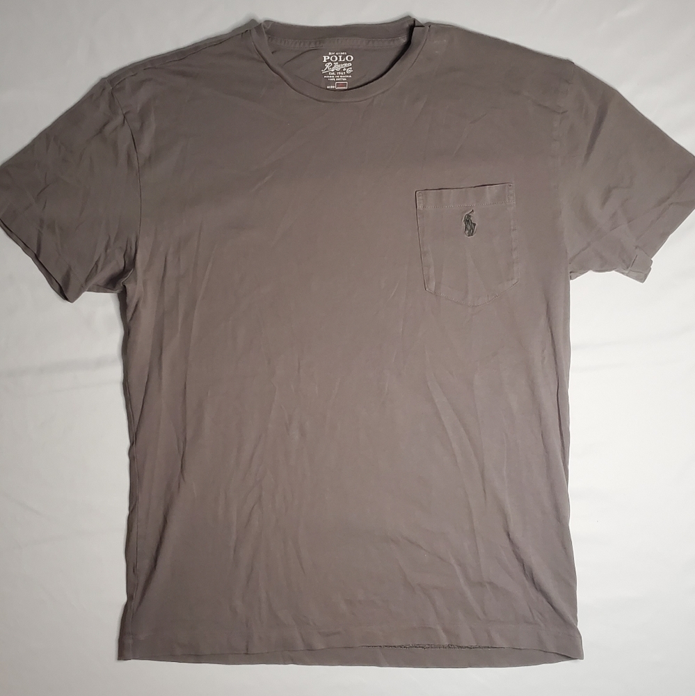 POLO BY RALPH LAUREN Gray POCKET Small T-SHIRT